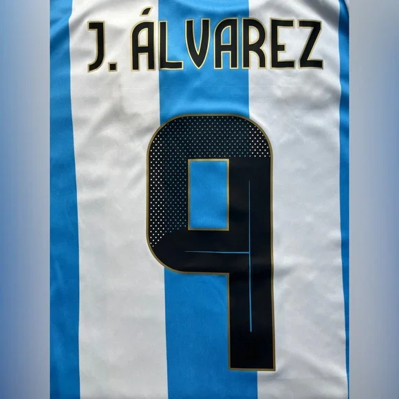 adidas Blue and White Striped Jersey